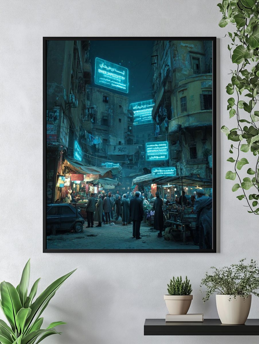 Urban Night Market — Photography Print. — room view 4