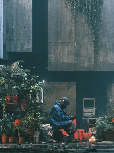 Urban Rain Garden Photography Poster.