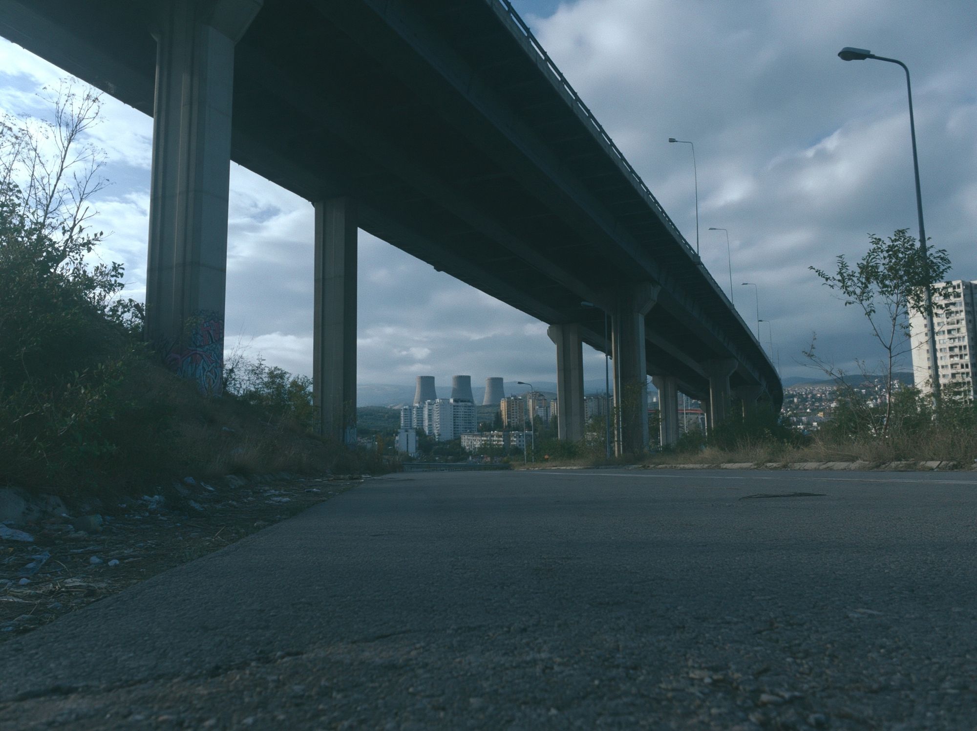 Urban Overpass Cityscape Poster. poster detail