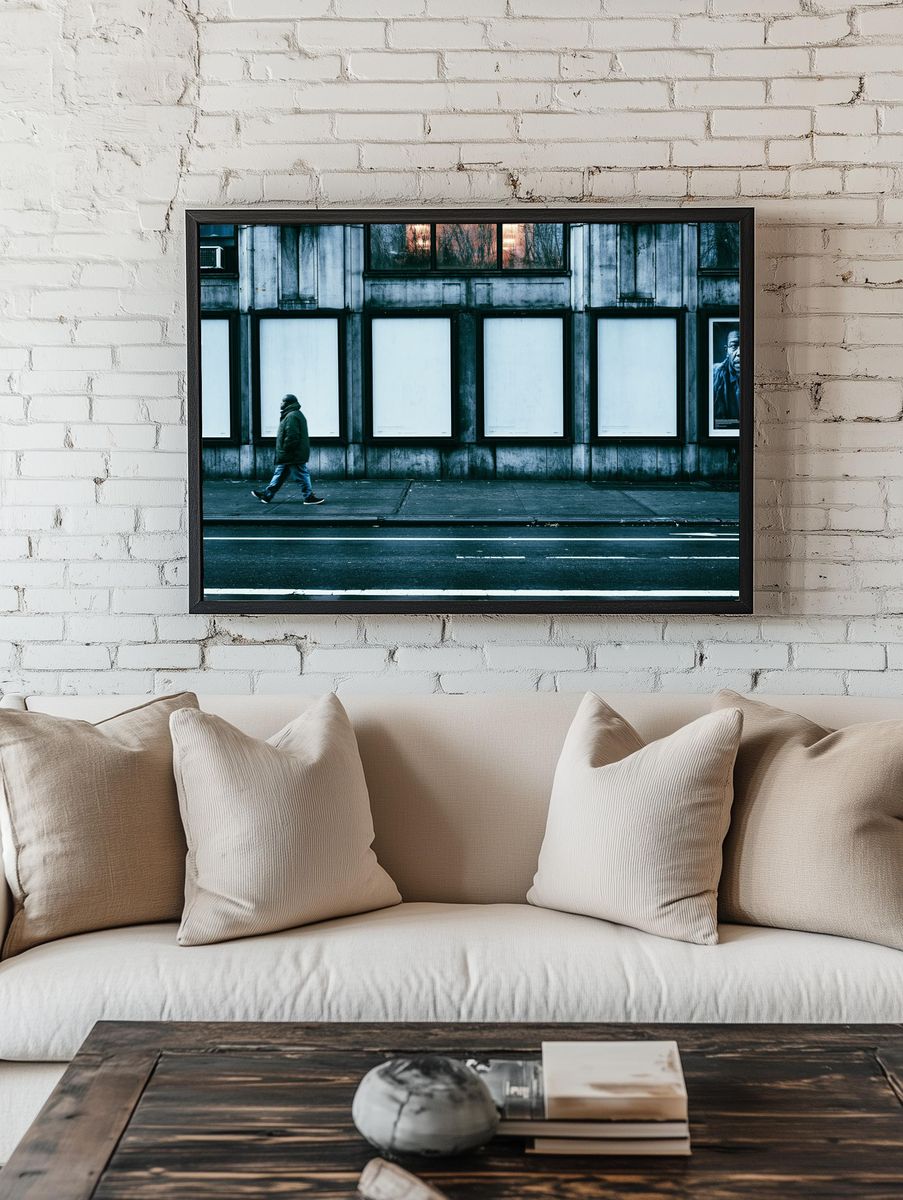 Urban Street Scene Photography Poster. — room view 1