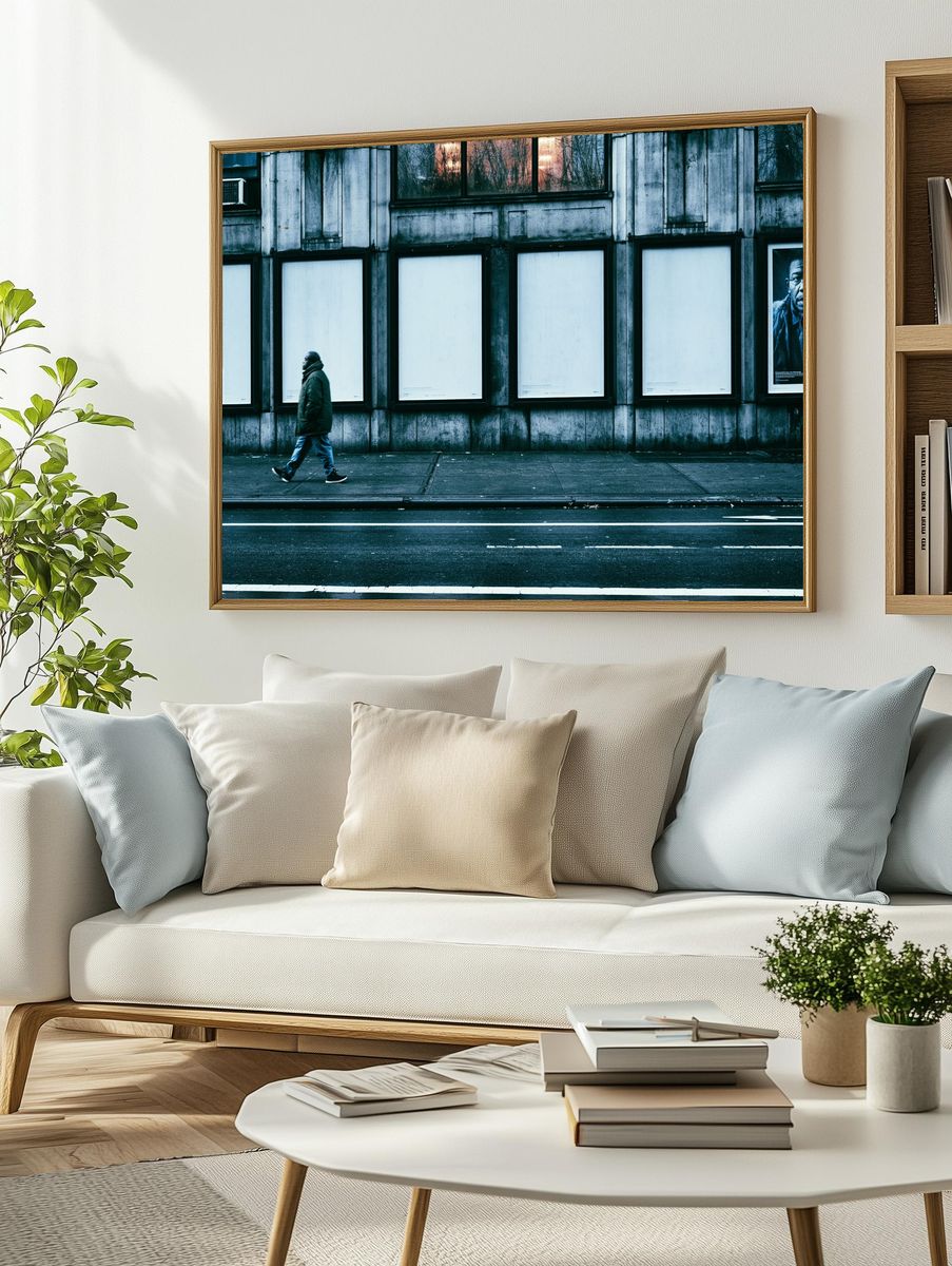 Urban Street Scene Photography Poster. — room view 2