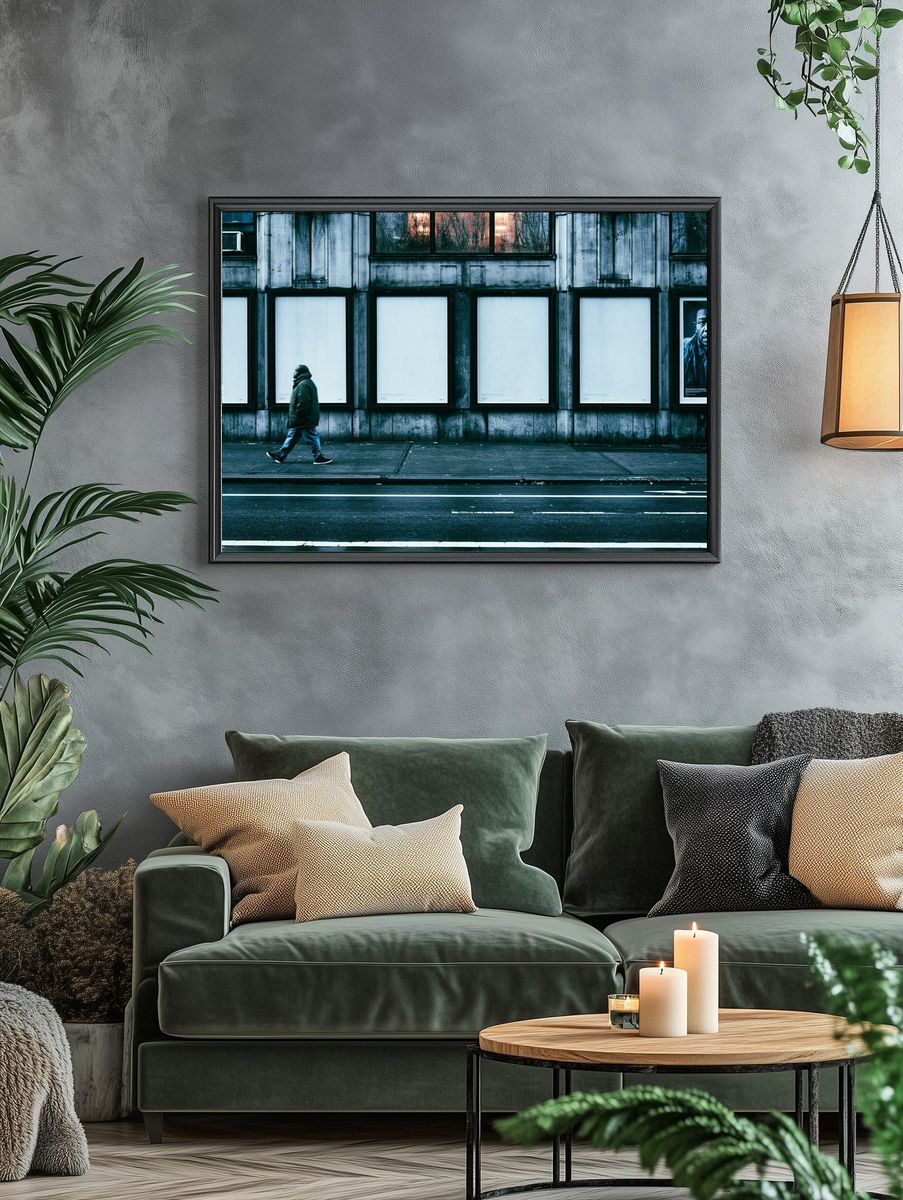 Urban Street Scene Photography Poster. — room view 4