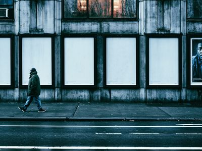 Urban Street Scene Photography Poster.
