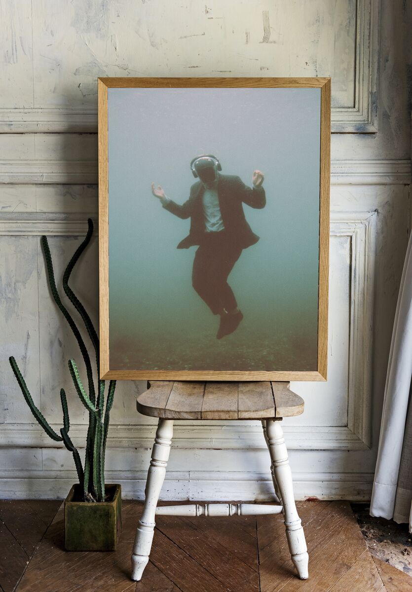 Underwater Musician — Photography Print. — room view 1