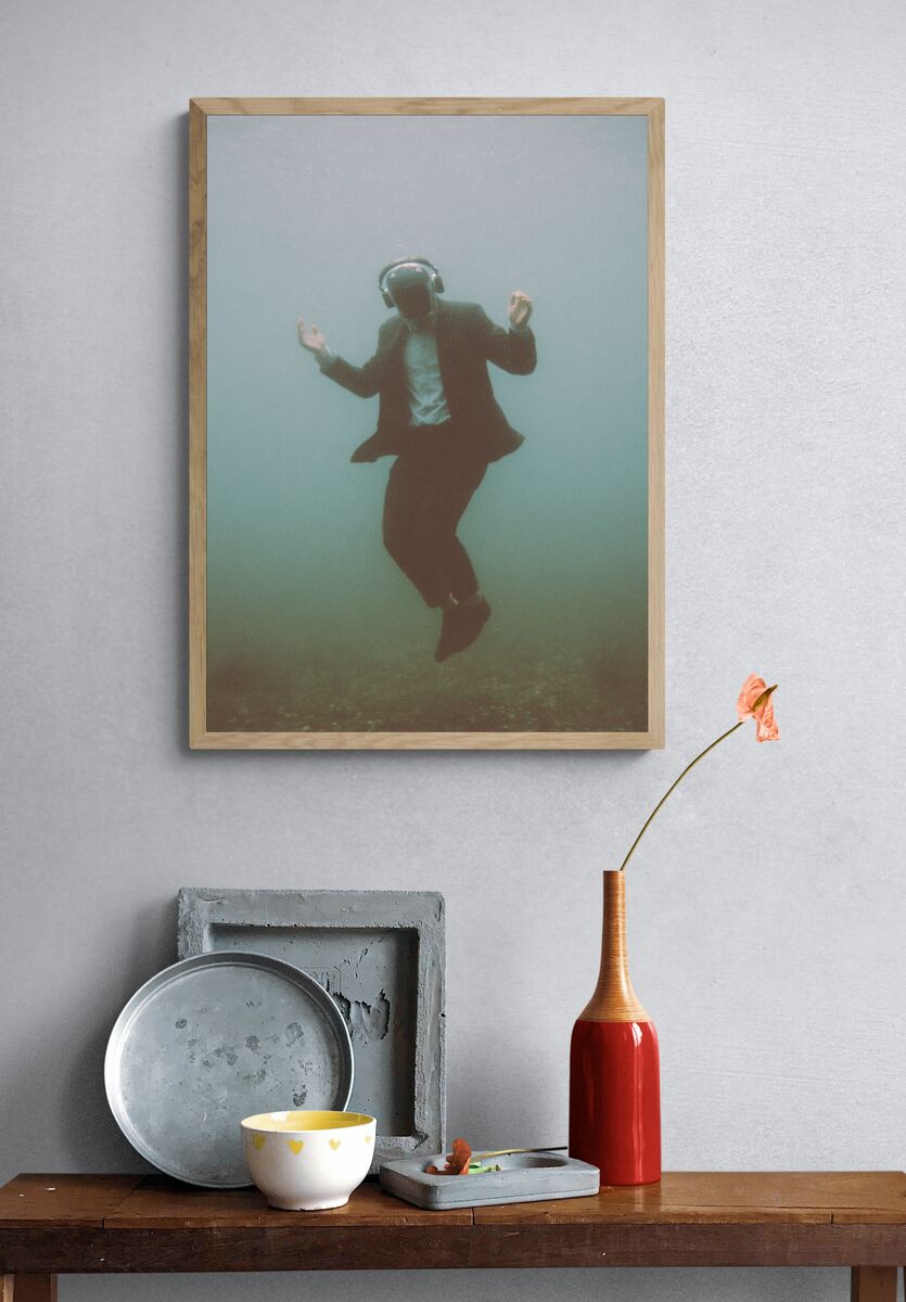Underwater Musician — Photography Print. — room view 3