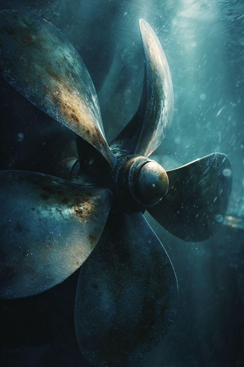 Underwater Propeller — Photography Print. poster detail