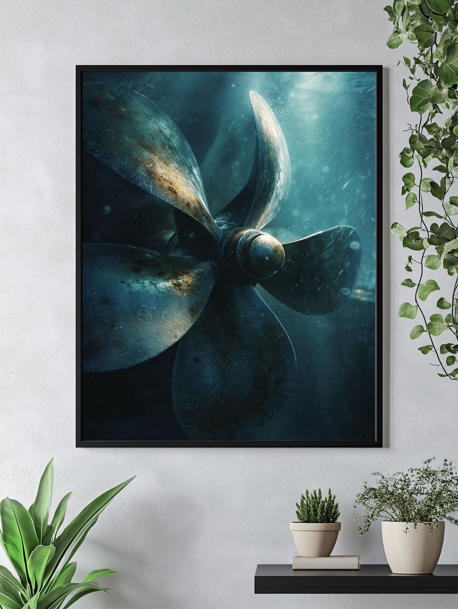 Underwater Propeller — Photography Print. — room view 4