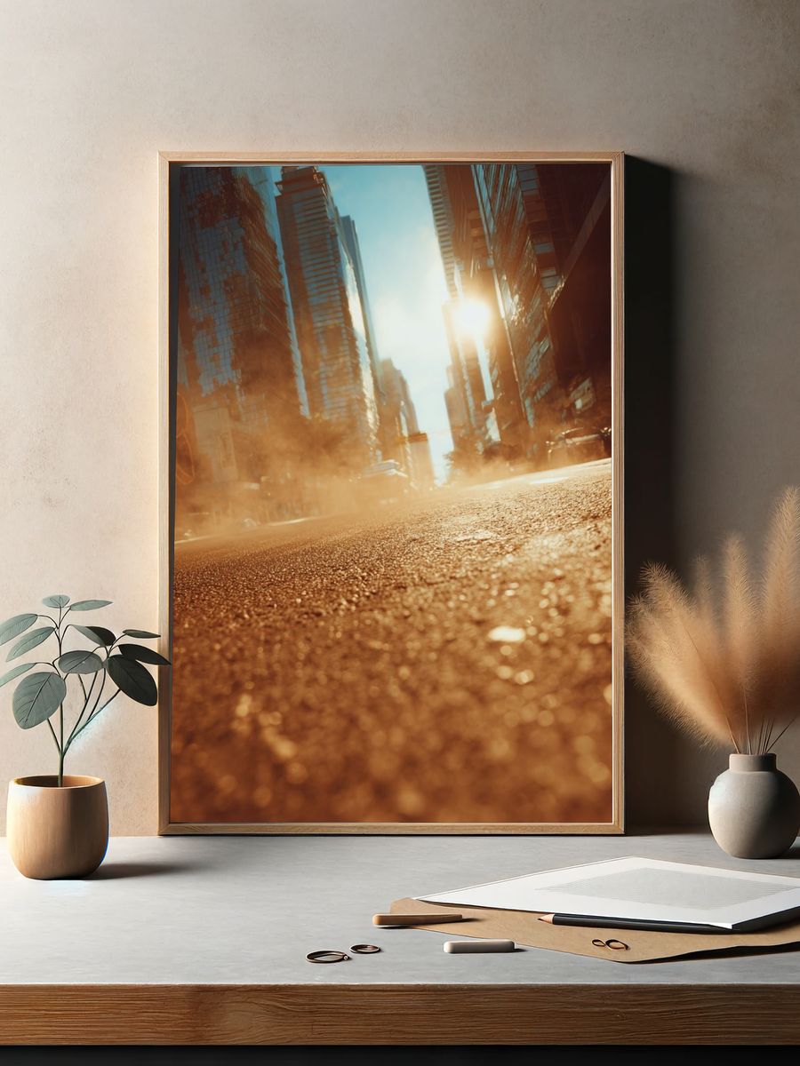 Urban Sunset — Photography Print. — room view 2