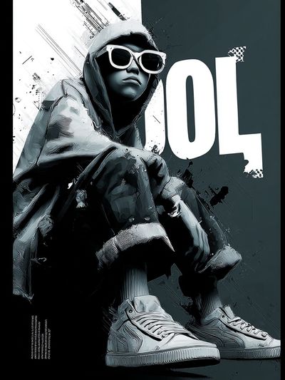Urban Streetwear Vibes — Illustration Print. poster print