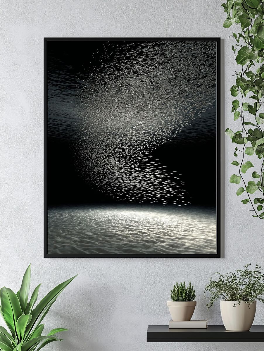 Underwater School of Fish — Photography Print. — room view 4