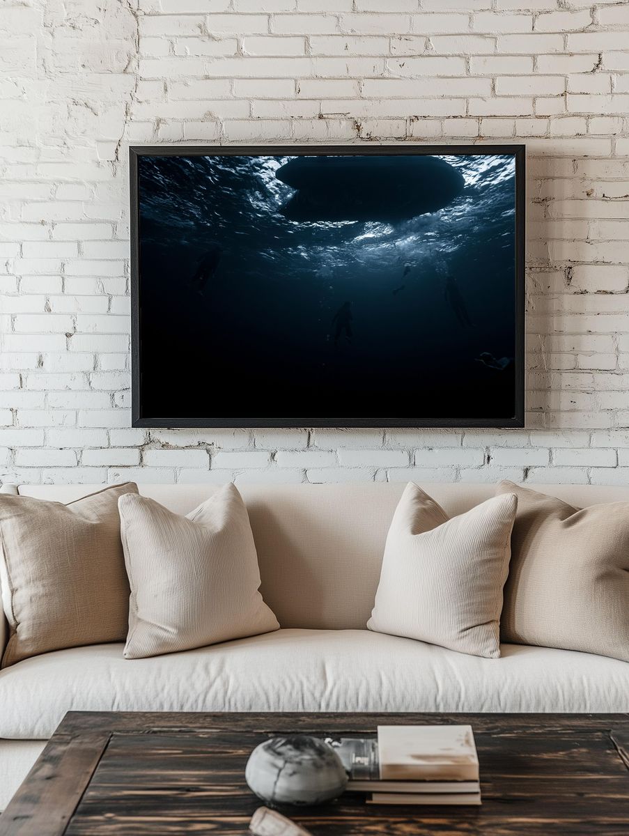 Underwater Swimmers Photography Poster. room preview