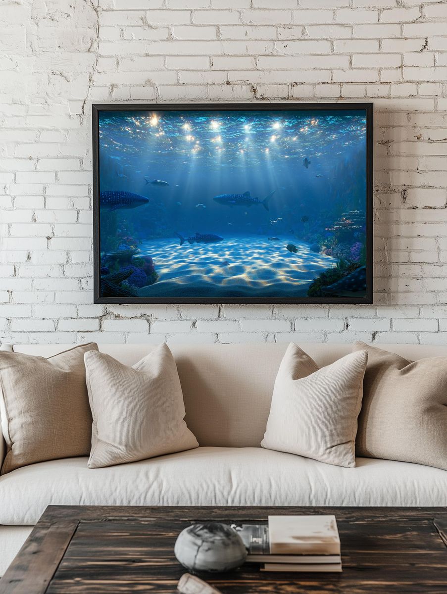 Underwater Reef Scene Photography Poster. — room view 1