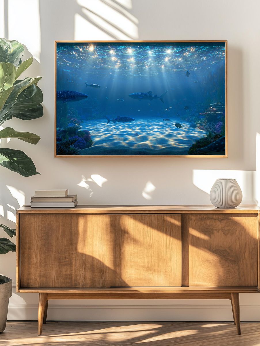 Underwater Reef Scene Photography Poster. — room view 3