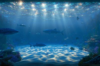 Underwater Reef Scene Photography Poster.
