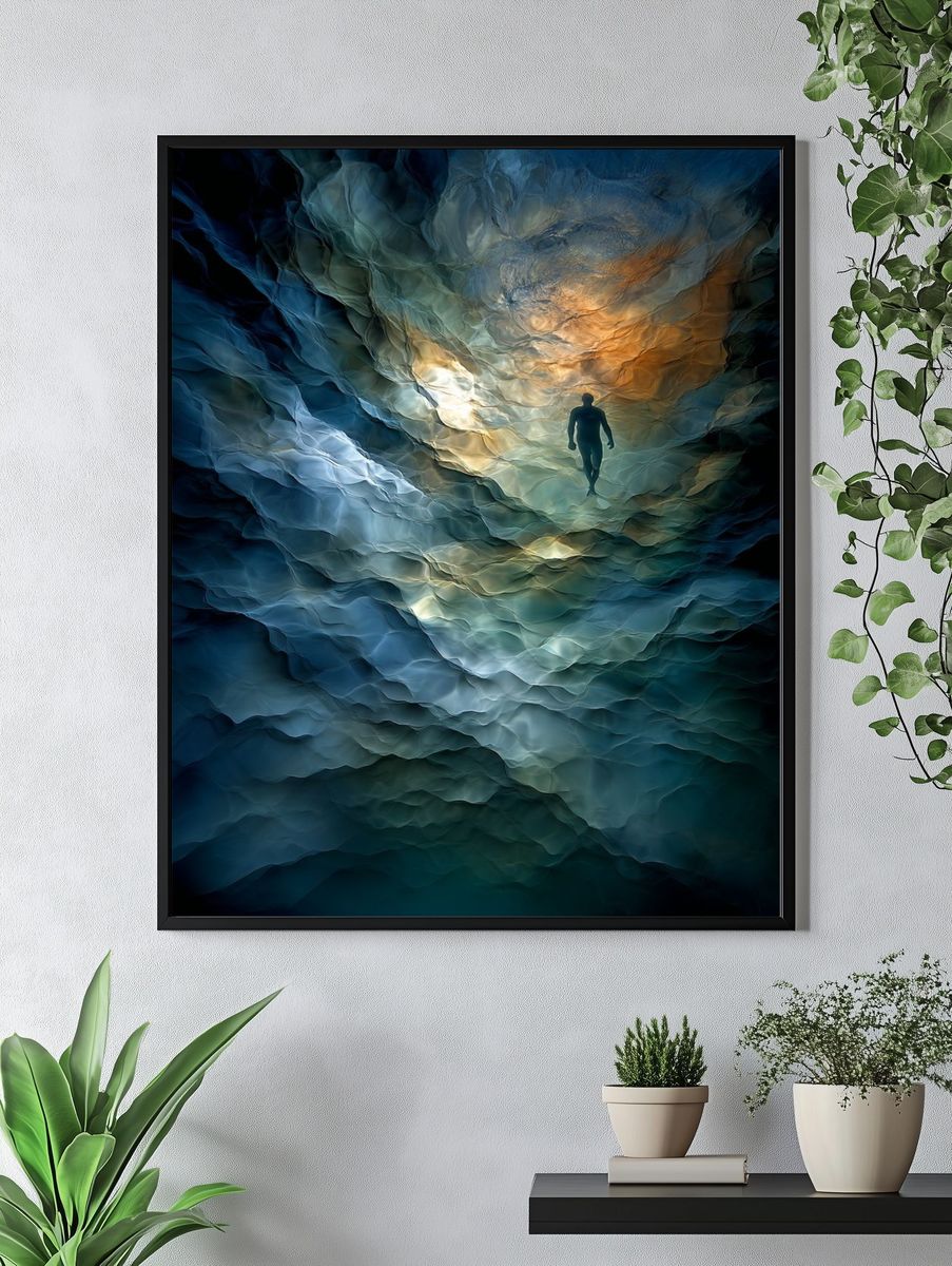 Underwater Exploration — Fine Art Print. — room view 4