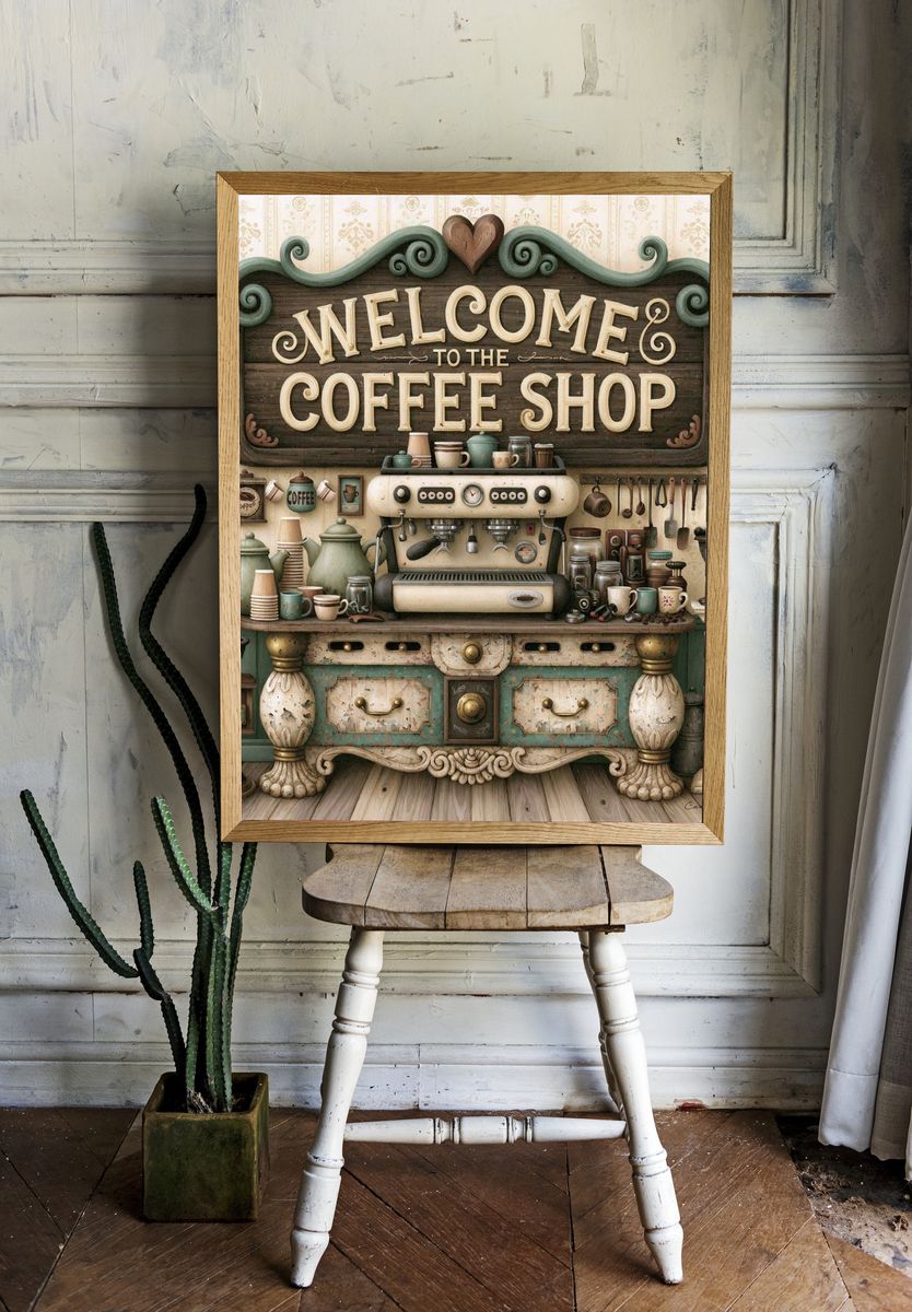 Welcome to the Coffee Shop Poster. room preview