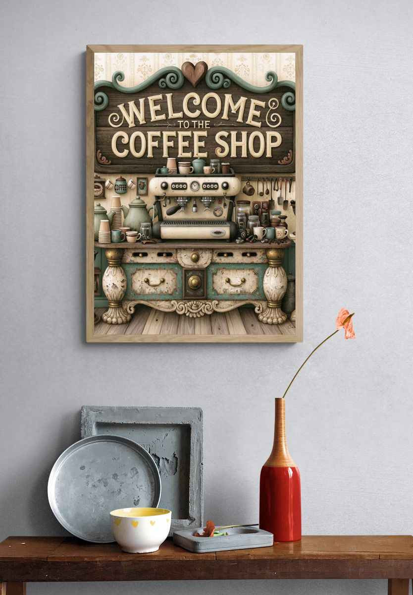 Welcome to the Coffee Shop Poster. — room view 3