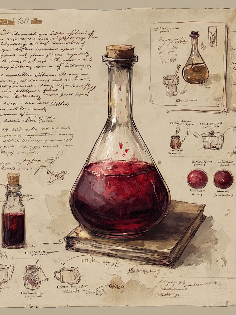 Alchemy Flask Watercolor Poster. poster — vintage art