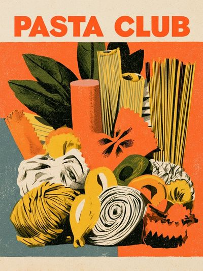 Pasta Club Vintage Poster. poster