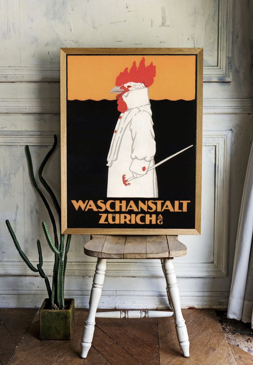 Waschanstalt Zurich (1905), vintage advertising. room preview