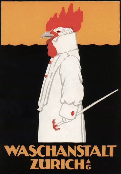 Waschanstalt Zurich (1905), vintage advertising.
