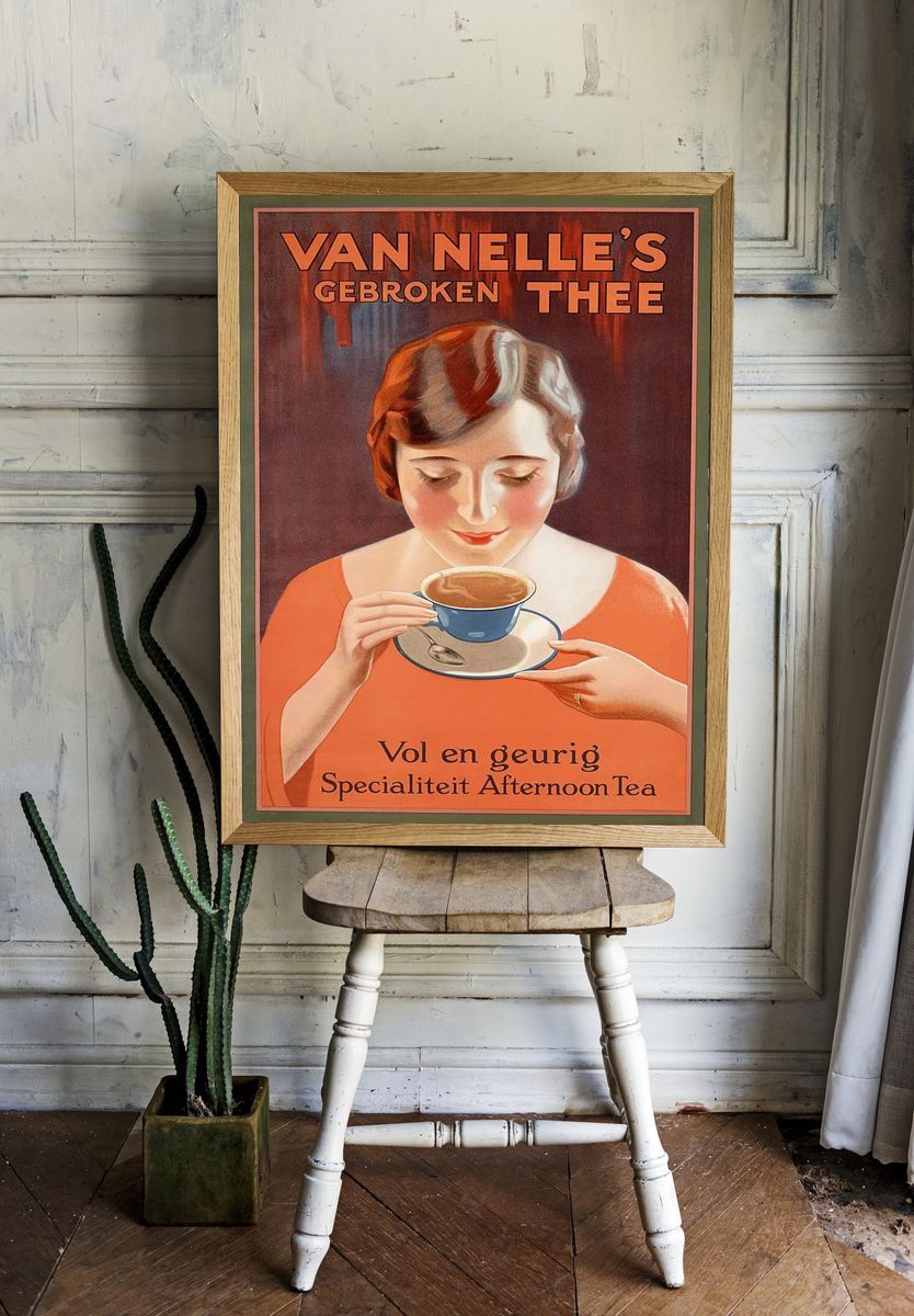 Van Nelle's Afternoon Tea Vintage Poster. room preview