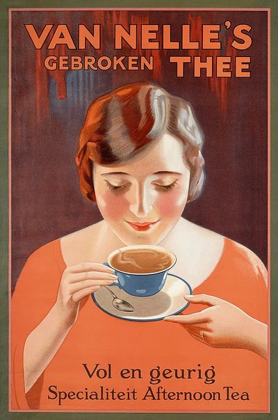 Van Nelle's Afternoon Tea Vintage Poster.