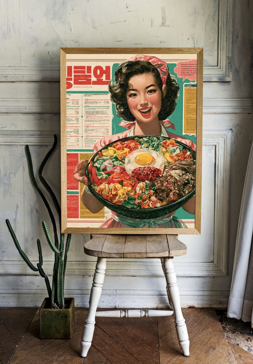 Korean Food Vintage Advertising Poster. room preview