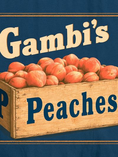 Gambi's Peaches Vintage Poster.