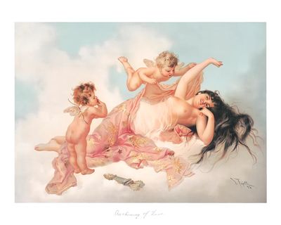 Awakening of Love — Vintage Print.