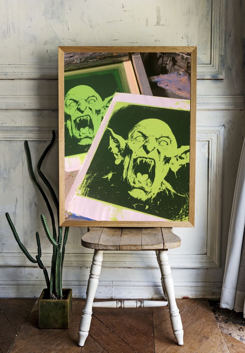 Vampire Scream Horror Print. — room view 1