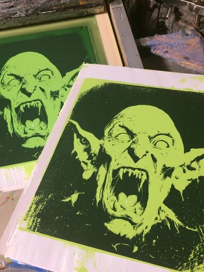 Vampire Scream Horror Print.