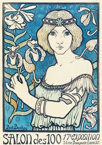 Salon des 100 Art Nouveau Poster. poster