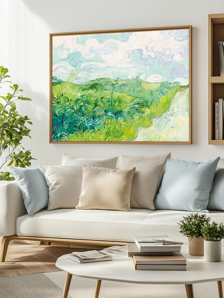 Green Wheat Fields, Auvers (1890). — room view 2