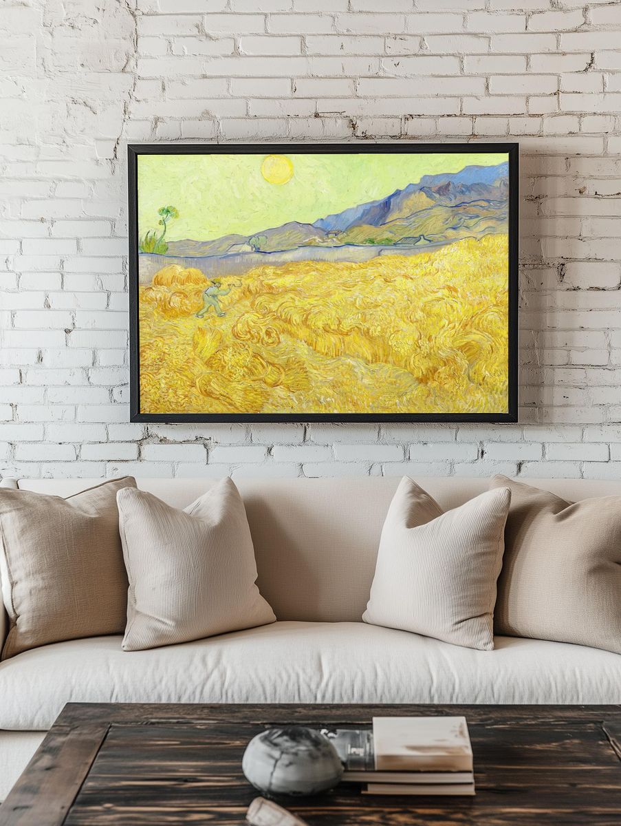 Van Gogh's Wheatfield reaper (1889). — room view 1