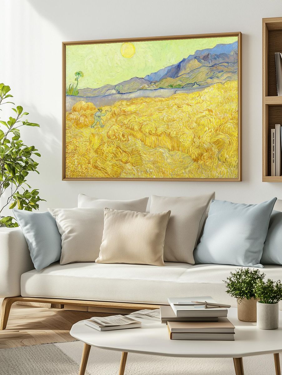 Van Gogh's Wheatfield reaper (1889). — room view 2