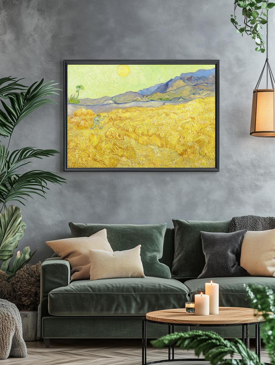 Van Gogh's Wheatfield reaper (1889). — room view 4