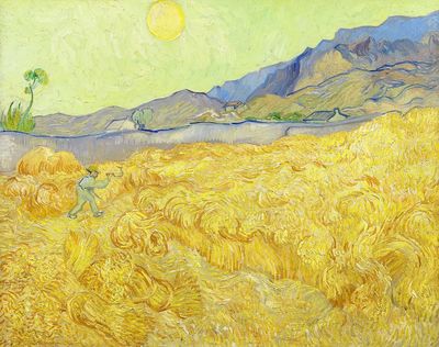 Van Gogh's Wheatfield reaper (1889).