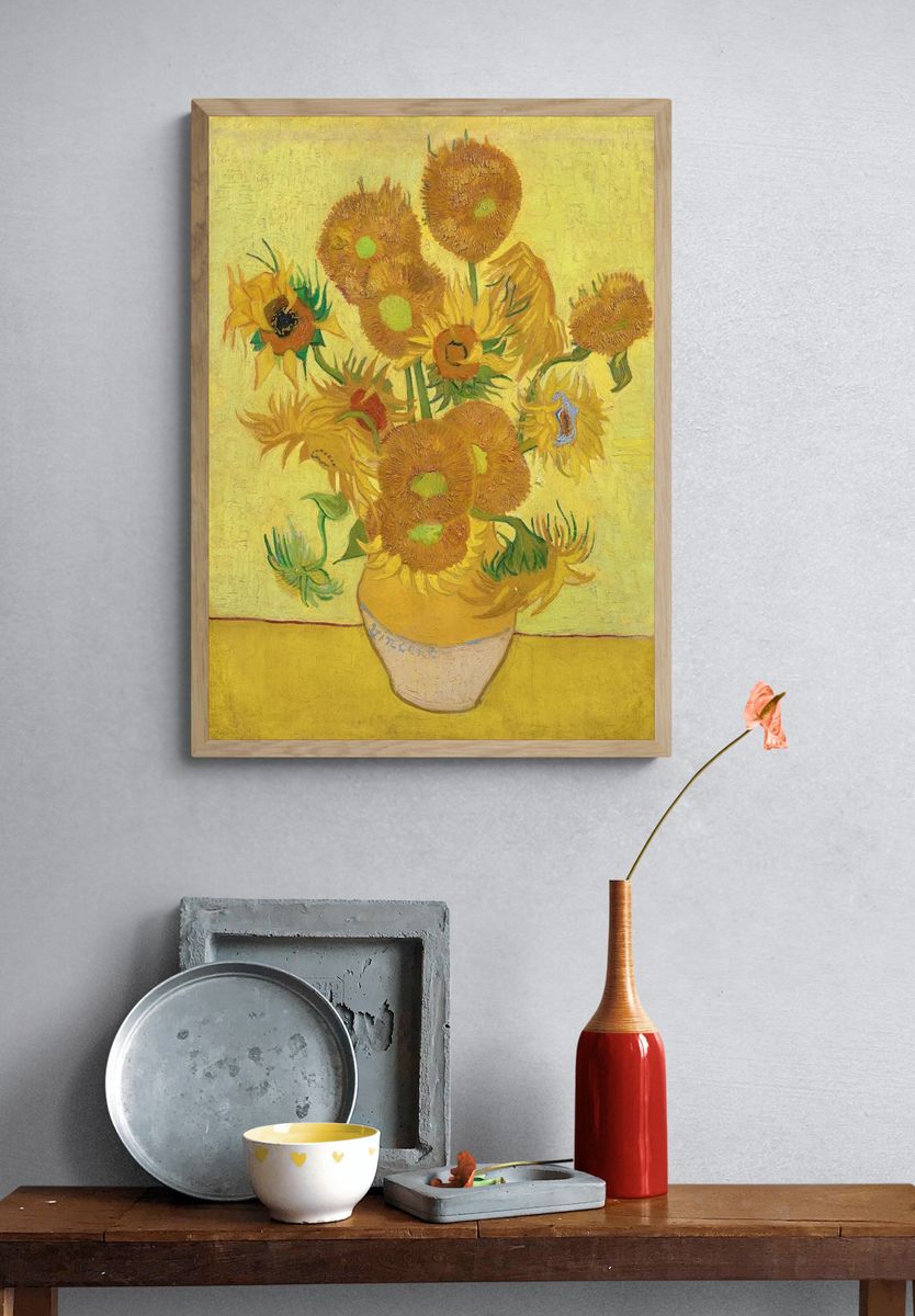 Vincent van Gogh 's Sunflowers. — room view 3