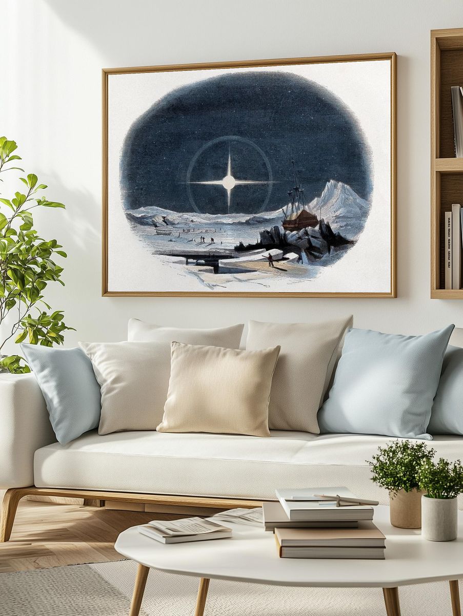 Halos — Vintage Art Print. — room view 2