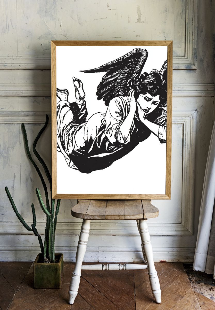 Sleeping Angel — Vintage Print. — room view 1