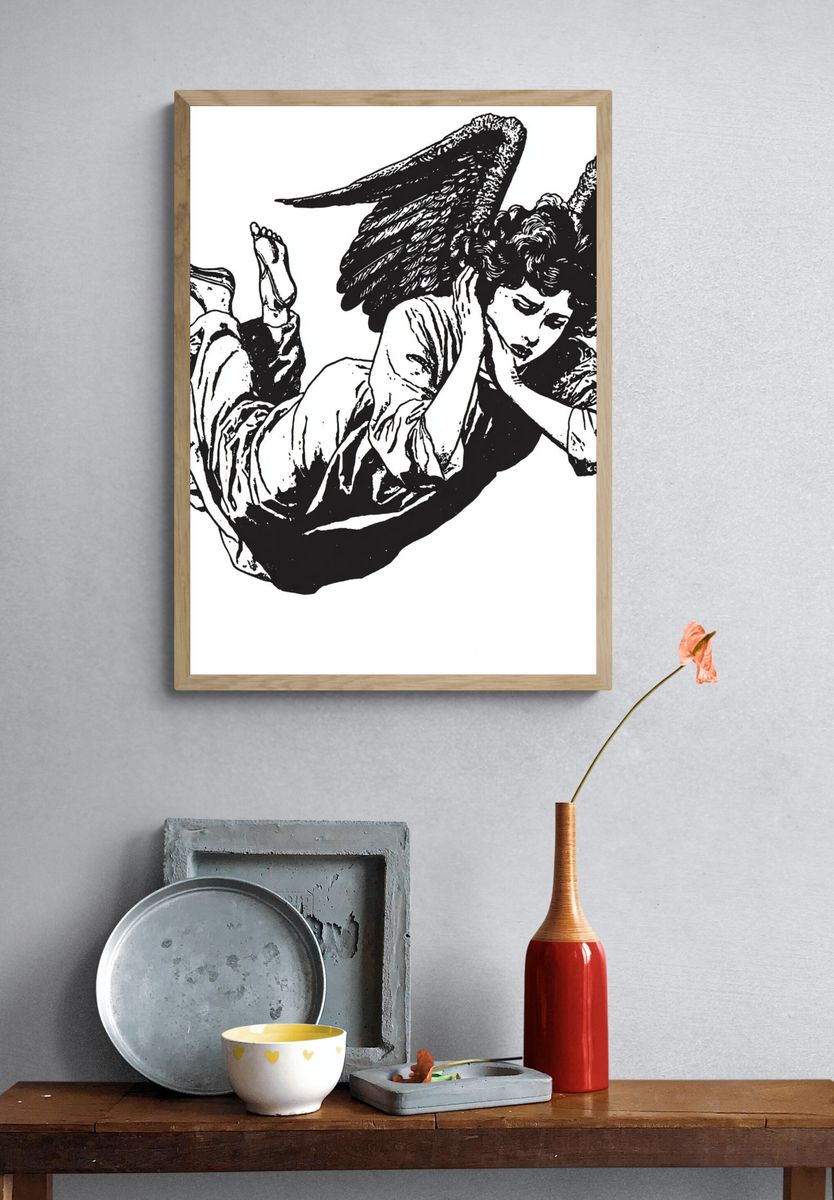 Sleeping Angel — Vintage Print. — room view 3