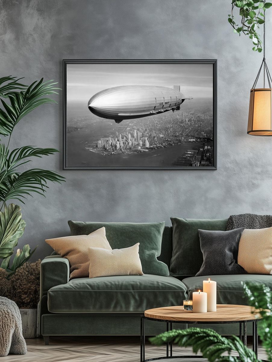 U.S. Navy Airship — Vintage Print. — room view 4