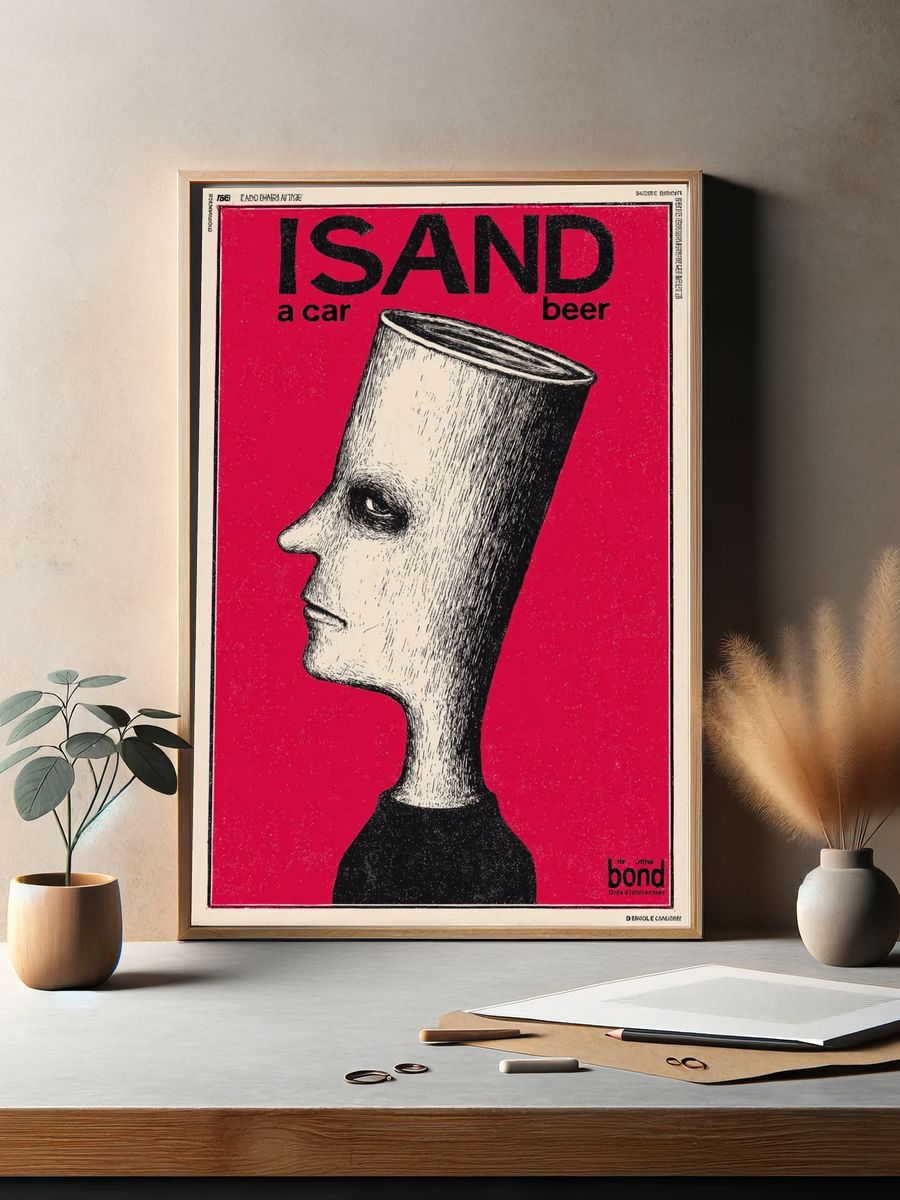 ISAND — Vintage Advertising Print. — room view 2