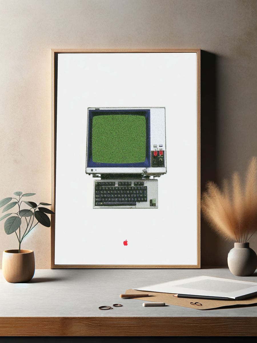 Vintage Apple Computer Poster. — room view 2