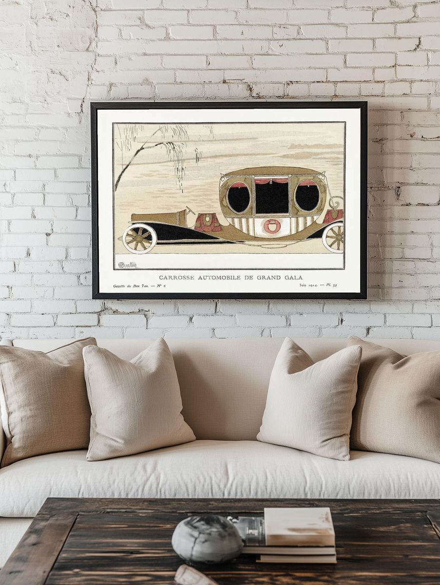 Carrosse Automobile de Grand Gala — Vintage Print. room preview