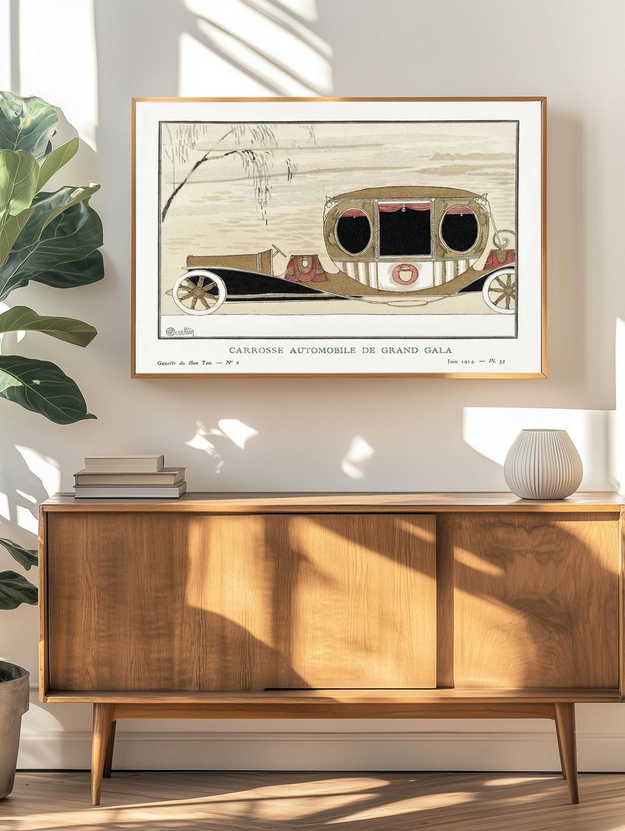 Carrosse Automobile de Grand Gala — Vintage Print. — room view 3