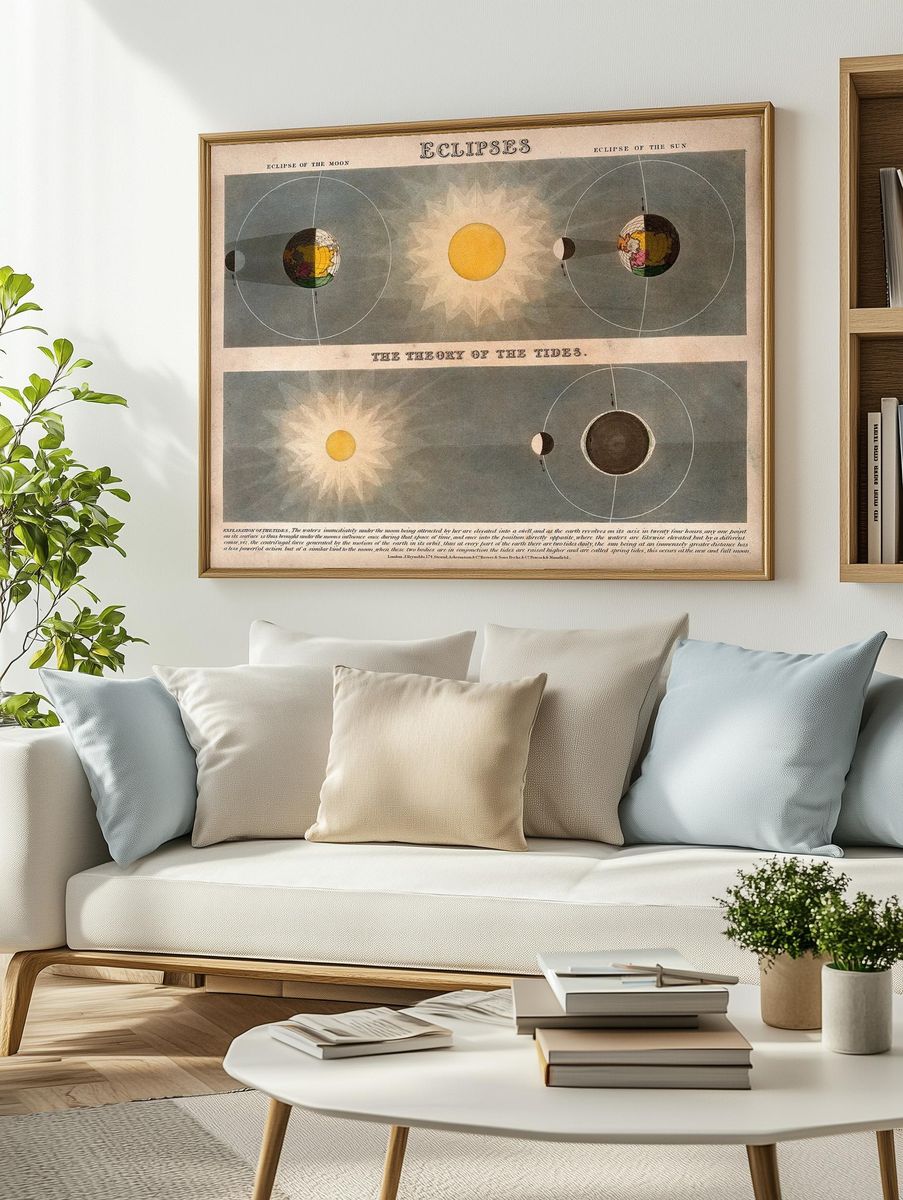 Eclipses Vintage Astronomy Poster. — room view 2