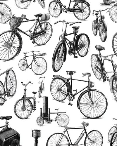 Vintage Bicycle Illustration Poster