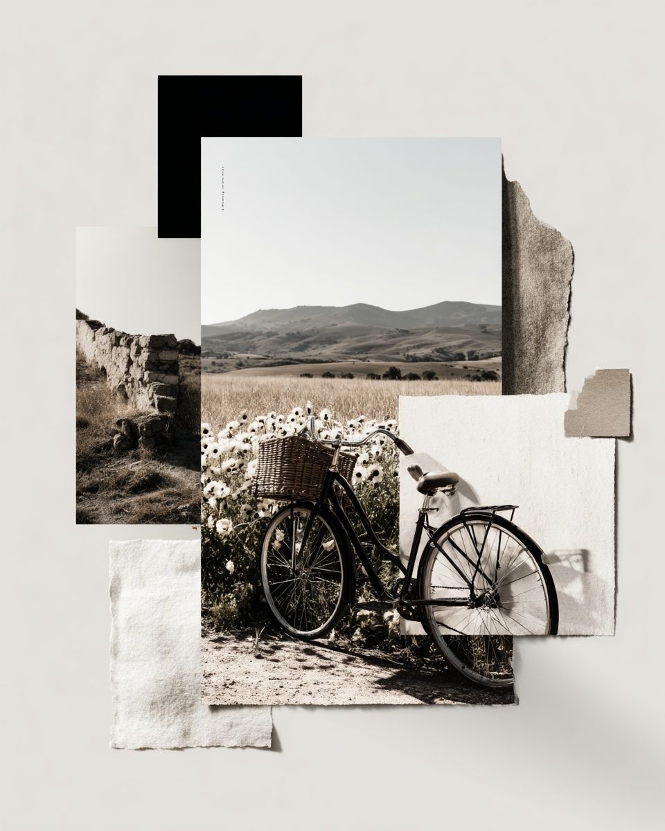 Vintage Bicycle in Nature — Minimalist Print. poster — minimalist art